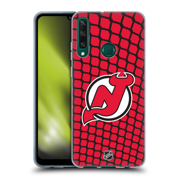 NHL New Jersey Devils Net Pattern Soft Gel Case for Huawei Y6p