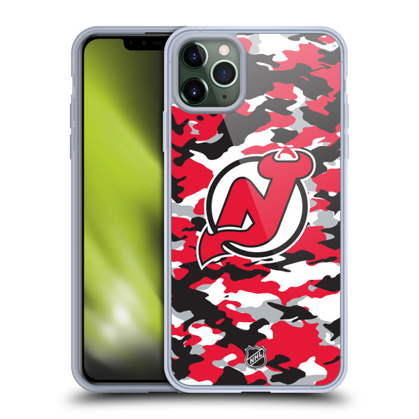 NHL New Jersey Devils Camouflage Soft Gel Case for Apple iPhone 11 Pro Max