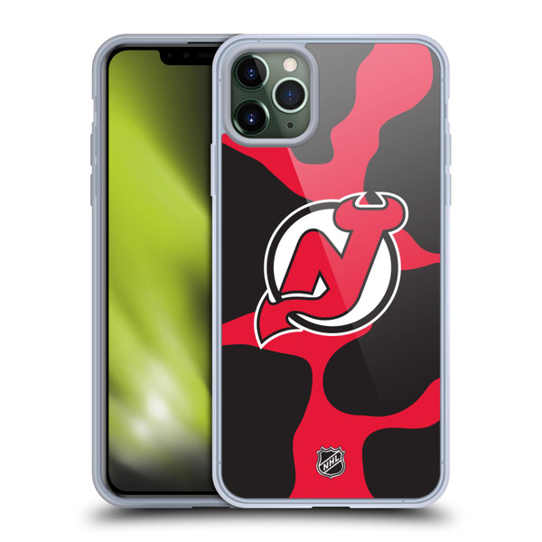 NHL New Jersey Devils Cow Pattern Soft Gel Case for Apple iPhone 11 Pro Max