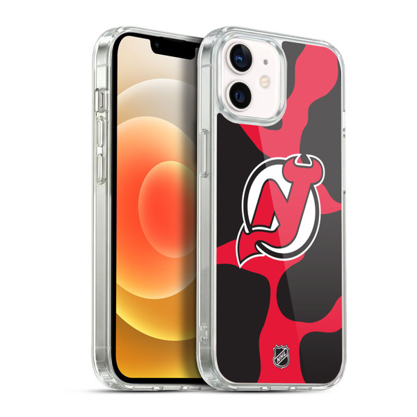 NHL New Jersey Devils Cow Pattern Soft Gel Case for Apple iPhone 12 / iPhone 12 Pro & MagSafe
