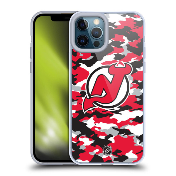 NHL New Jersey Devils Camouflage Soft Gel Case for Apple iPhone 12 Pro Max