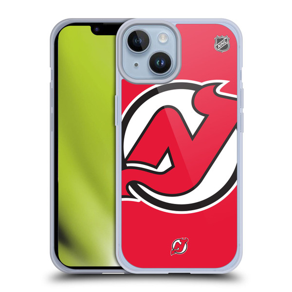 NHL New Jersey Devils Oversized Soft Gel Case for Apple iPhone 14