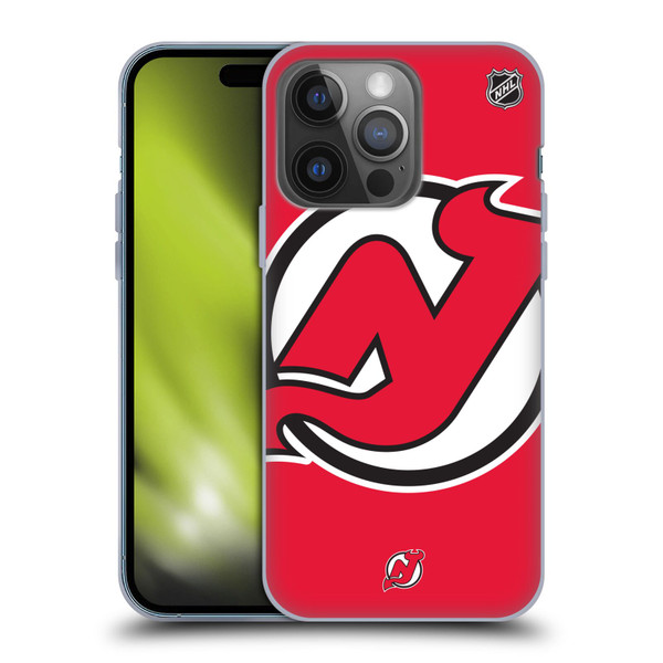 NHL New Jersey Devils Oversized Soft Gel Case for Apple iPhone 14 Pro