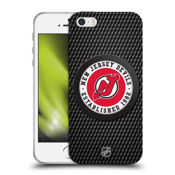 NHL New Jersey Devils Puck Texture Soft Gel Case for Apple iPhone 5 / 5s / iPhone SE 2016
