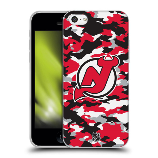 NHL New Jersey Devils Camouflage Soft Gel Case for Apple iPhone 5c
