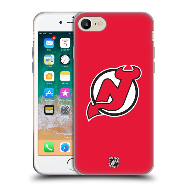 NHL New Jersey Devils Plain Soft Gel Case for Apple iPhone 7 / 8 / SE 2020 & 2022