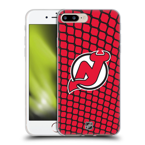 NHL New Jersey Devils Net Pattern Soft Gel Case for Apple iPhone 7 Plus / iPhone 8 Plus