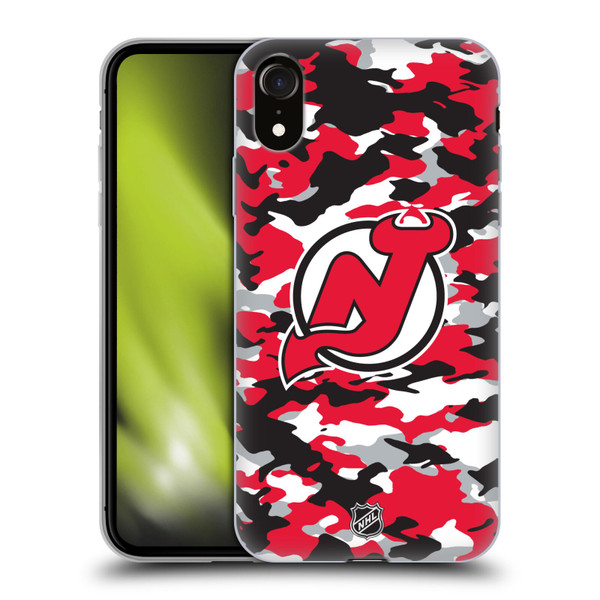 NHL New Jersey Devils Camouflage Soft Gel Case for Apple iPhone XR