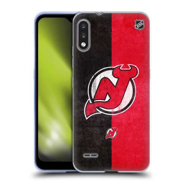 NHL New Jersey Devils Half Distressed Soft Gel Case for LG K22