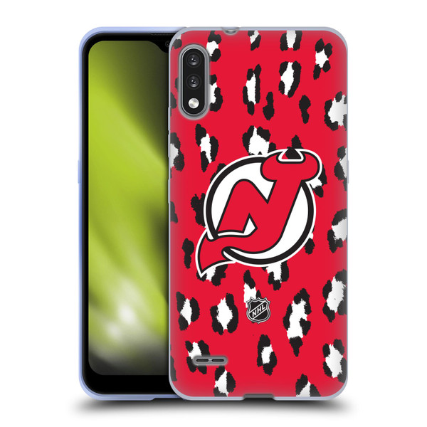NHL New Jersey Devils Leopard Pattern Soft Gel Case for LG K22