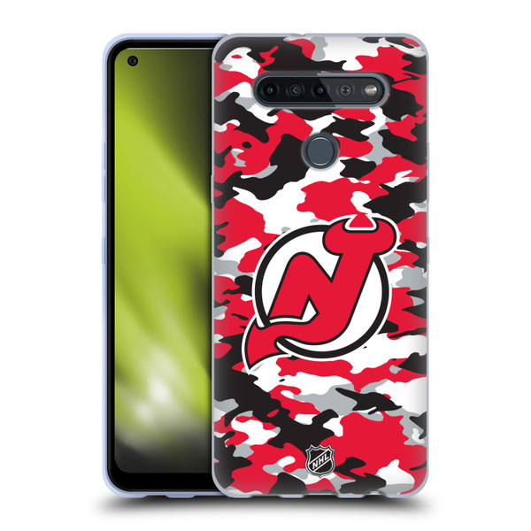 NHL New Jersey Devils Camouflage Soft Gel Case for LG K51S