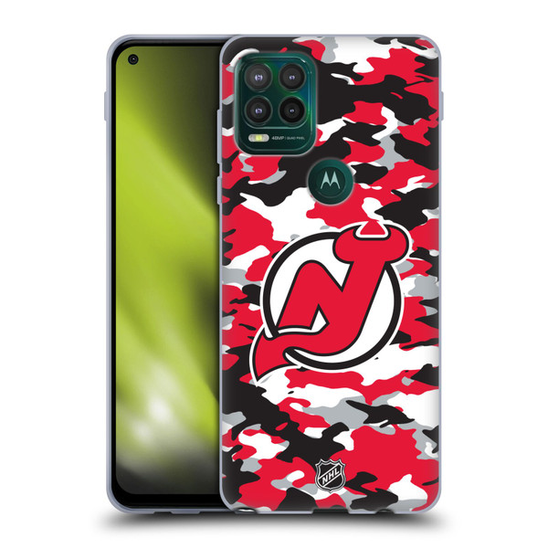 NHL New Jersey Devils Camouflage Soft Gel Case for Motorola Moto G Stylus 5G 2021