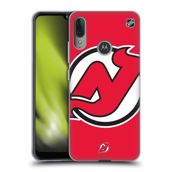 NHL New Jersey Devils Oversized Soft Gel Case for Motorola Moto E6 Plus