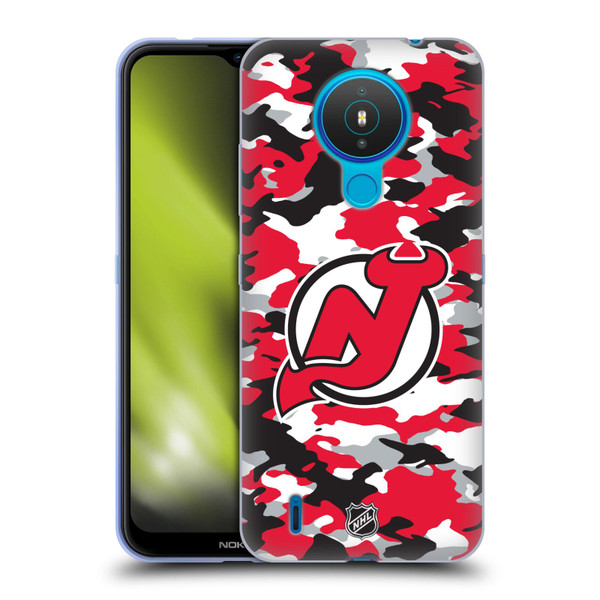NHL New Jersey Devils Camouflage Soft Gel Case for Nokia 1.4