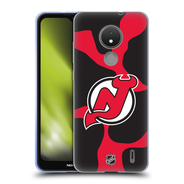 NHL New Jersey Devils Cow Pattern Soft Gel Case for Nokia C21