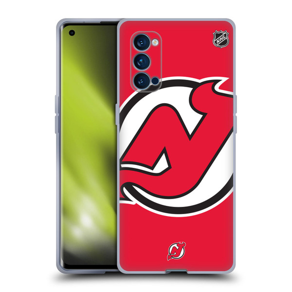 NHL New Jersey Devils Oversized Soft Gel Case for OPPO Reno 4 Pro 5G