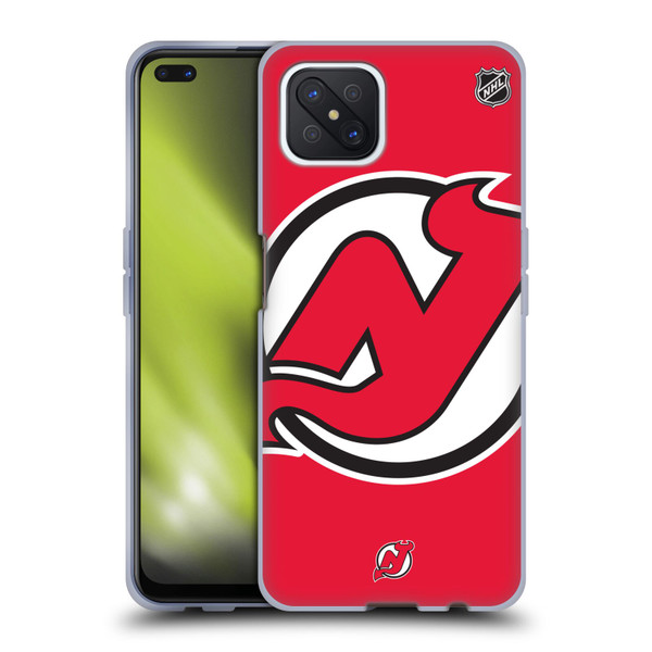 NHL New Jersey Devils Oversized Soft Gel Case for OPPO Reno4 Z 5G