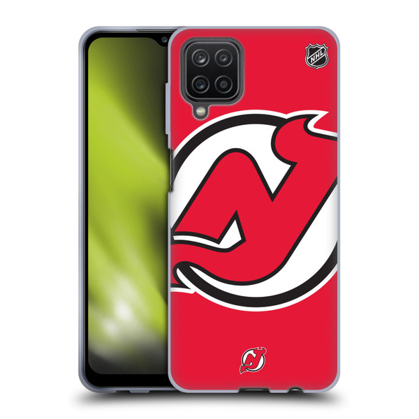 NHL New Jersey Devils Oversized Soft Gel Case for Samsung Galaxy A12 (2020)