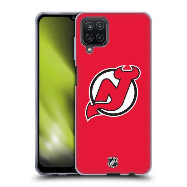 NHL New Jersey Devils Plain Soft Gel Case for Samsung Galaxy A12 (2020)