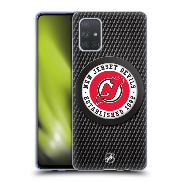 NHL New Jersey Devils Puck Texture Soft Gel Case for Samsung Galaxy A71 (2019)