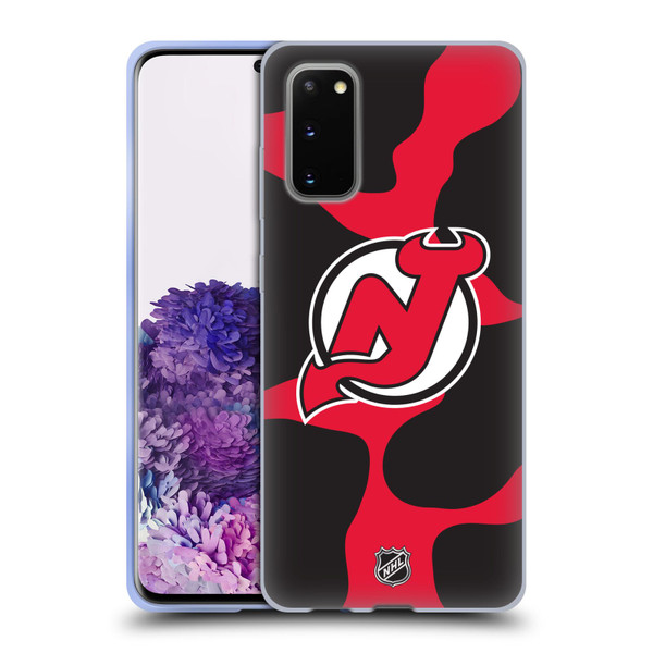NHL New Jersey Devils Cow Pattern Soft Gel Case for Samsung Galaxy S20 / S20 5G