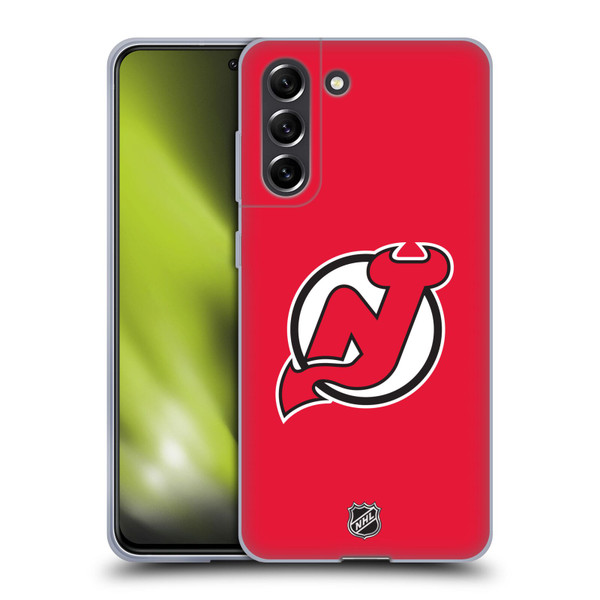 NHL New Jersey Devils Plain Soft Gel Case for Samsung Galaxy S21 FE 5G