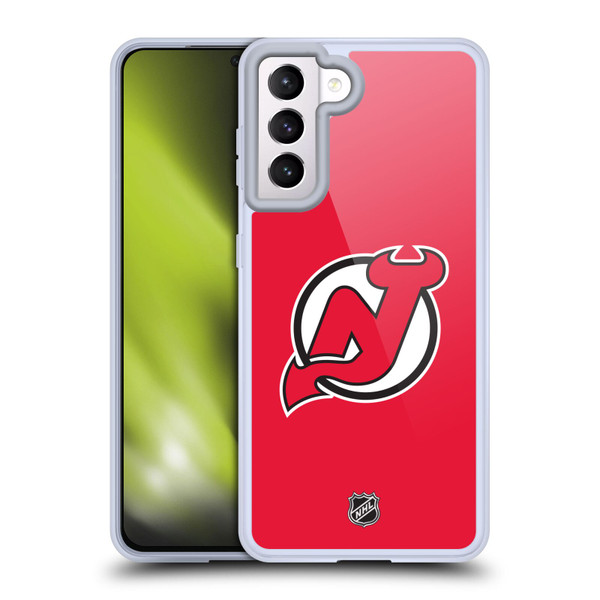 NHL New Jersey Devils Plain Soft Gel Case for Samsung Galaxy S21 5G