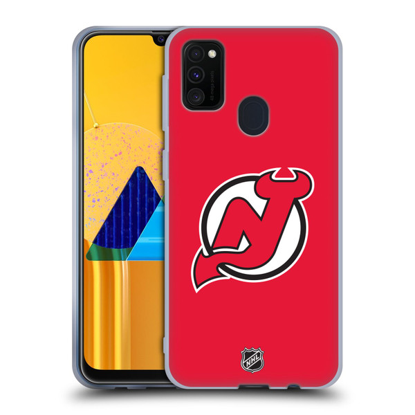NHL New Jersey Devils Plain Soft Gel Case for Samsung Galaxy M30s (2019)/M21 (2020)