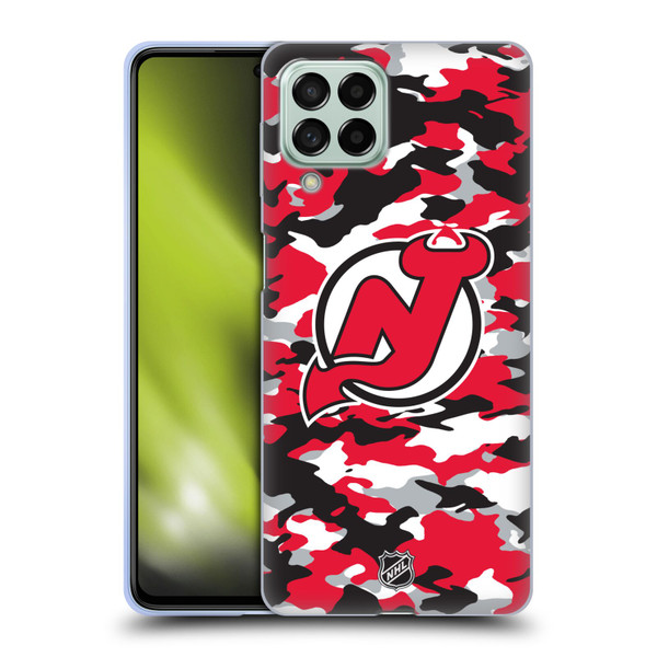NHL New Jersey Devils Camouflage Soft Gel Case for Samsung Galaxy M53 (2022)