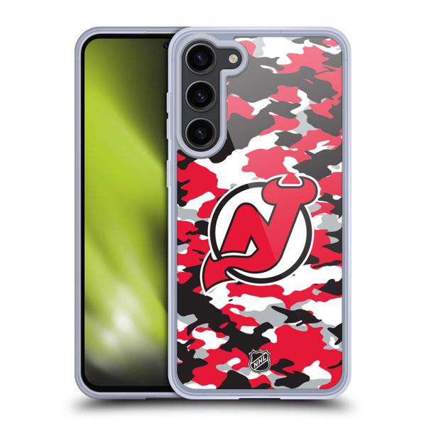 NHL New Jersey Devils Camouflage Soft Gel Case for Samsung Galaxy S23+ 5G