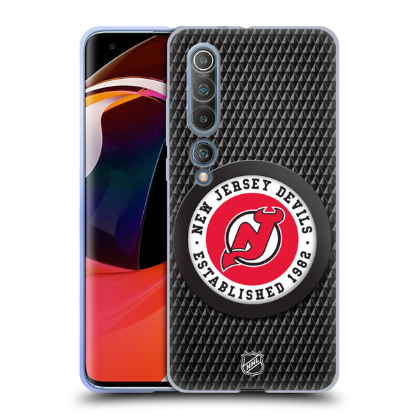 NHL New Jersey Devils Puck Texture Soft Gel Case for Xiaomi Mi 10 5G / Mi 10 Pro 5G