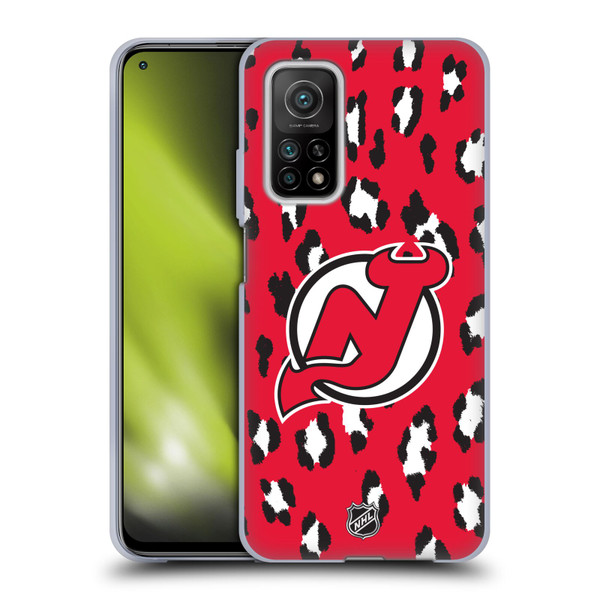 NHL New Jersey Devils Leopard Pattern Soft Gel Case for Xiaomi Mi 10T 5G