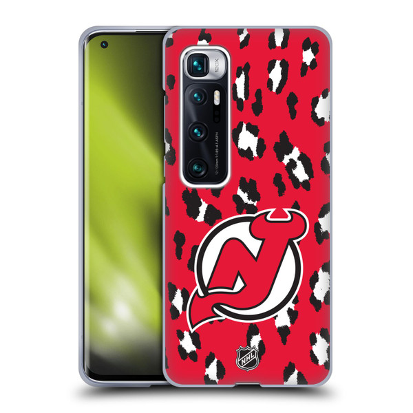 NHL New Jersey Devils Leopard Pattern Soft Gel Case for Xiaomi Mi 10 Ultra 5G