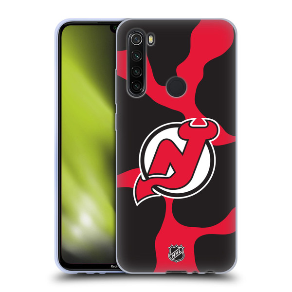 NHL New Jersey Devils Cow Pattern Soft Gel Case for Xiaomi Redmi Note 8T