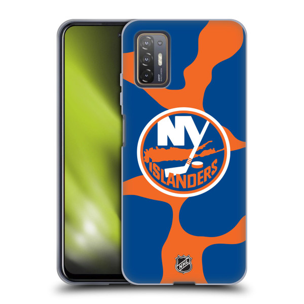 NHL New York Islanders Cow Pattern Soft Gel Case for HTC Desire 21 Pro 5G