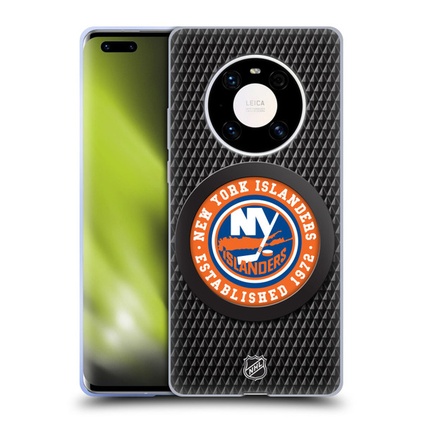 NHL New York Islanders Puck Texture Soft Gel Case for Huawei Mate 40 Pro 5G