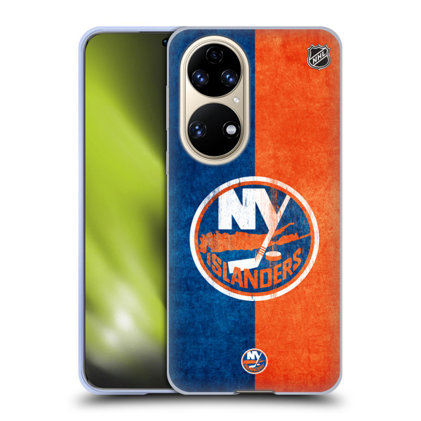 NHL New York Islanders Half Distressed Soft Gel Case for Huawei P50