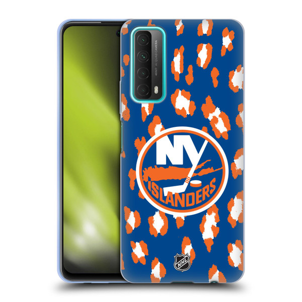 NHL New York Islanders Leopard Pattern Soft Gel Case for Huawei P Smart (2021)