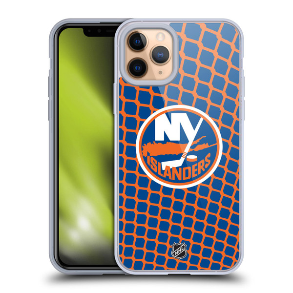 NHL New York Islanders Net Pattern Soft Gel Case for Apple iPhone 11 Pro