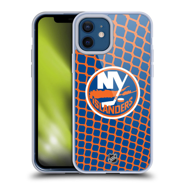 NHL New York Islanders Net Pattern Soft Gel Case for Apple iPhone 12 / iPhone 12 Pro