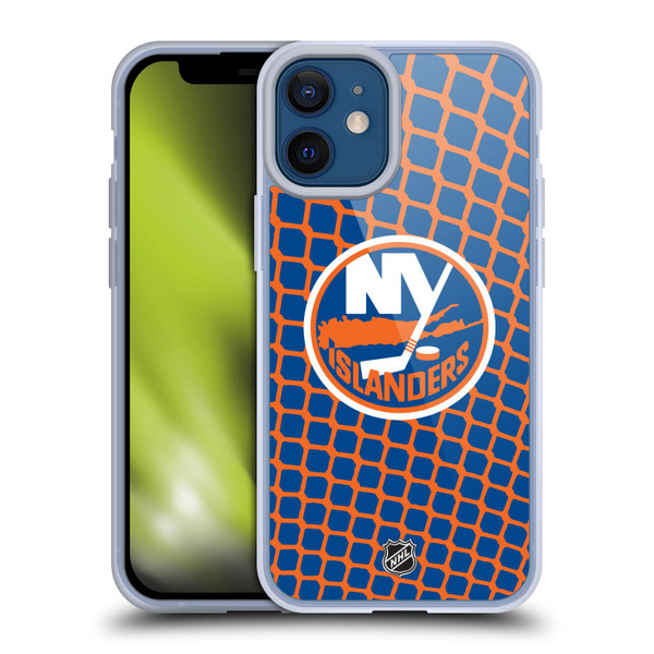 NHL New York Islanders Net Pattern Soft Gel Case for Apple iPhone 12 Mini