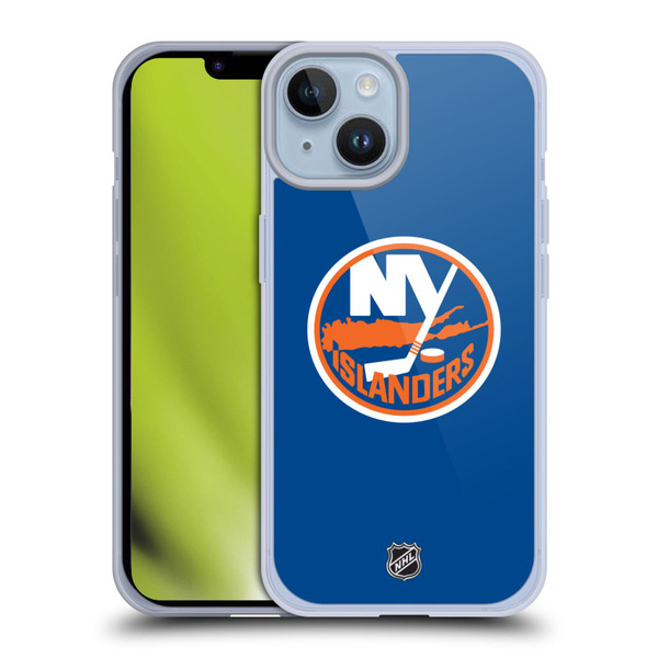 NHL New York Islanders Plain Soft Gel Case for Apple iPhone 14