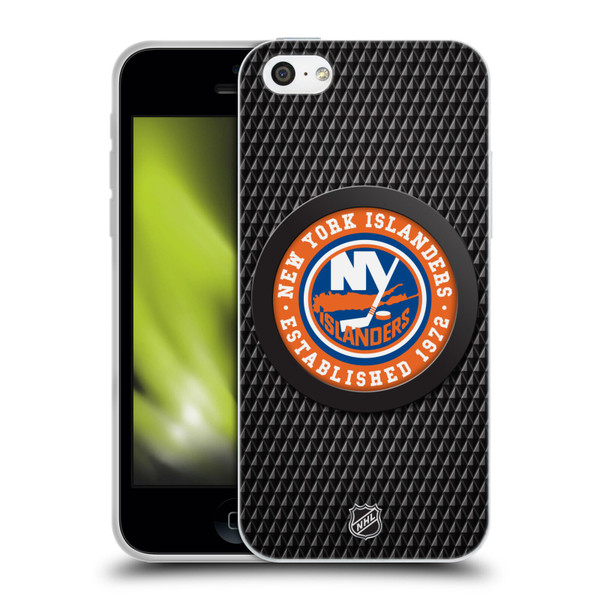 NHL New York Islanders Puck Texture Soft Gel Case for Apple iPhone 5c