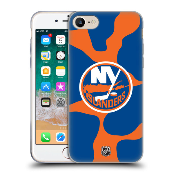 NHL New York Islanders Cow Pattern Soft Gel Case for Apple iPhone 7 / 8 / SE 2020 & 2022