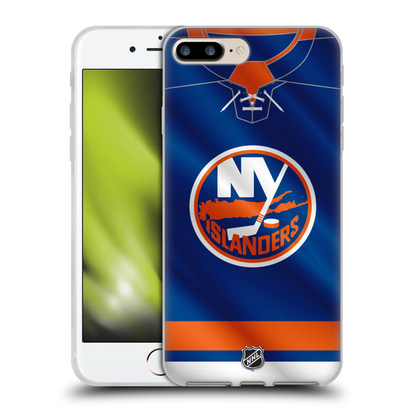 NHL New York Islanders Jersey Soft Gel Case for Apple iPhone 7 Plus / iPhone 8 Plus