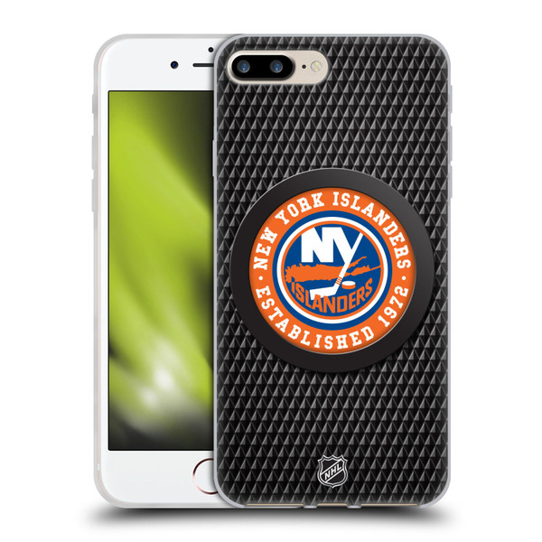 NHL New York Islanders Puck Texture Soft Gel Case for Apple iPhone 7 Plus / iPhone 8 Plus