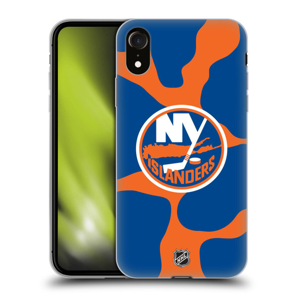 NHL New York Islanders Cow Pattern Soft Gel Case for Apple iPhone XR