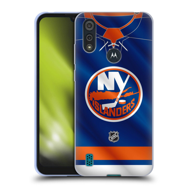 NHL New York Islanders Jersey Soft Gel Case for Motorola Moto E6s (2020)