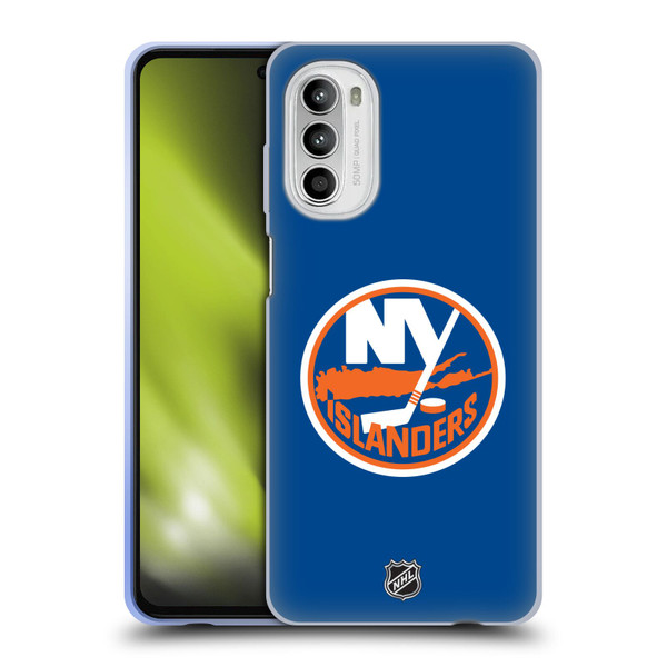 NHL New York Islanders Plain Soft Gel Case for Motorola Moto G52