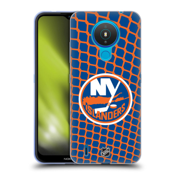 NHL New York Islanders Net Pattern Soft Gel Case for Nokia 1.4